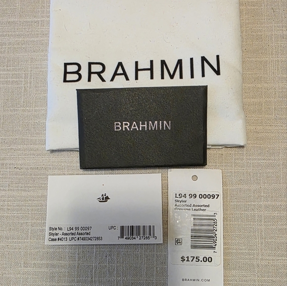 Brahmin SKYLER Yellow-Gold & Creme NWT Unused Croc-Embossed Wallet - Picture 2 of 8